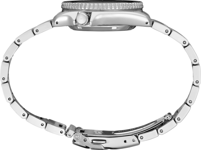 Seiko 5 Sports SKX Street Denim Blue Dial Silver Steel Strap Watch for Men - SRPL77K1 - Image 7
